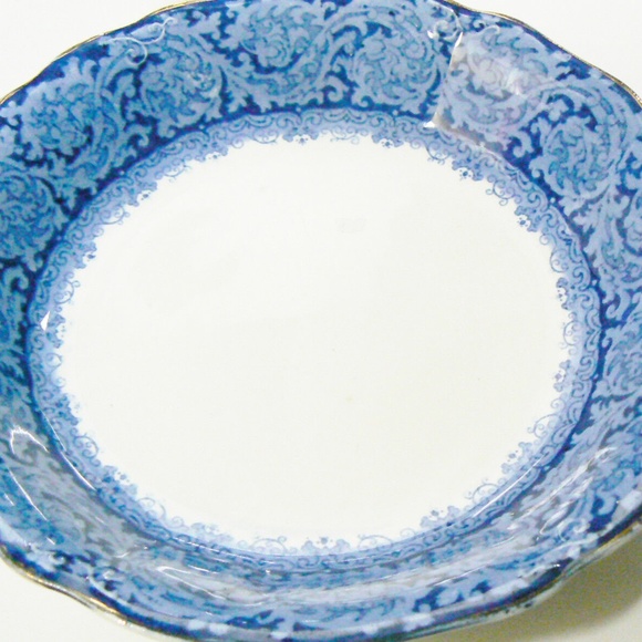 John Maddock & Sons Royal Vitreous Rialto England set of 3 plate bowl flow blue - Picture 7 of 11